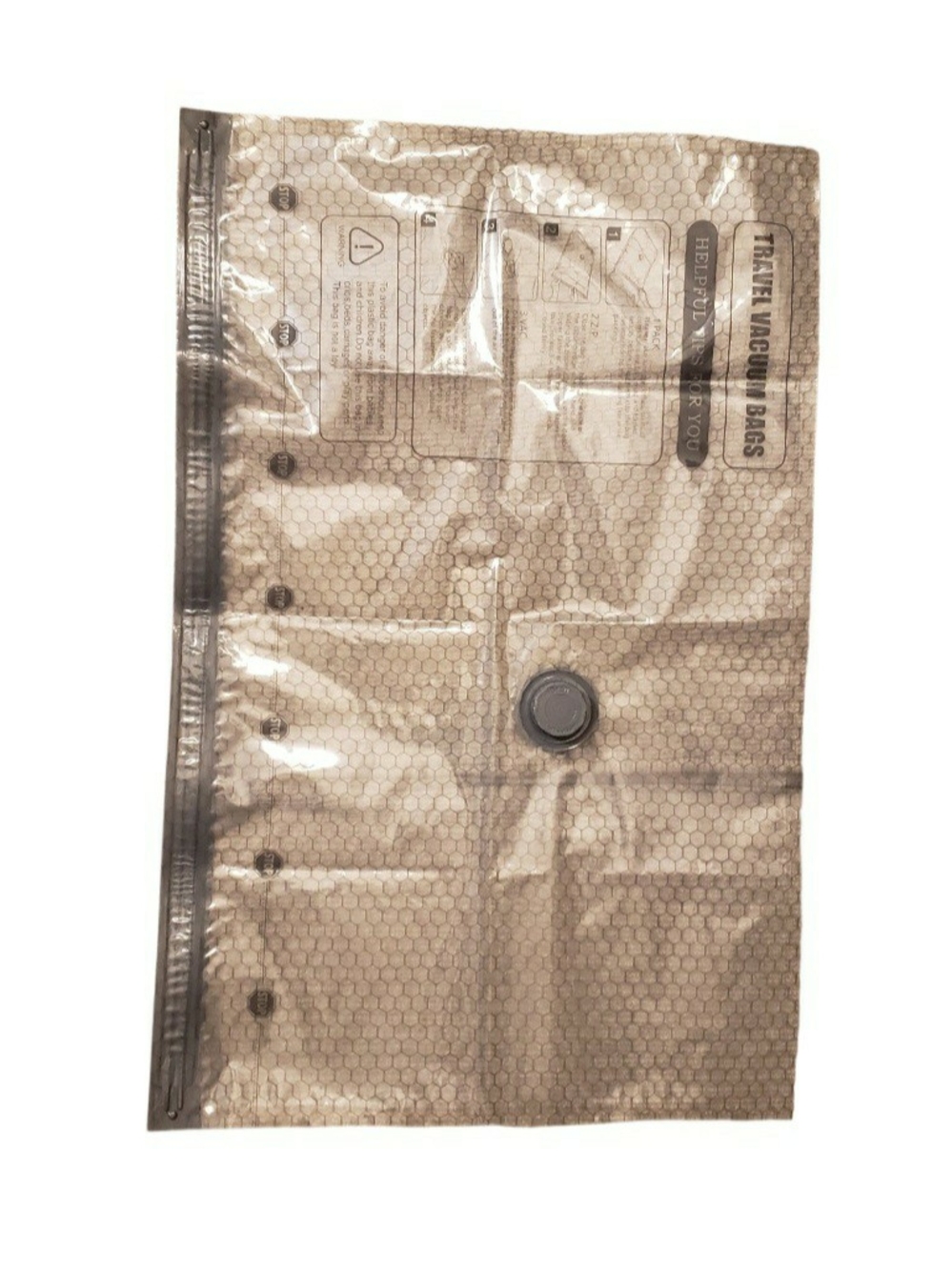 Travel 9 vacuum storage bag with vacuum - clear.